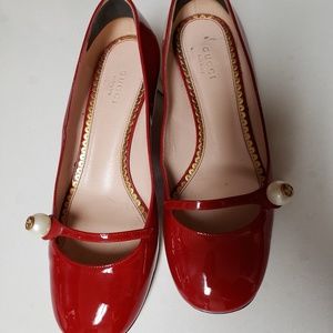 Gucci Red Leather Shoes